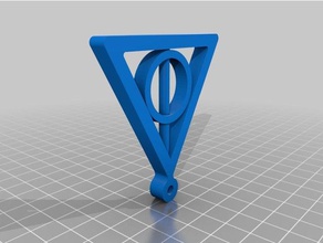 deathly hallows key chain 3d printing 3d print model - Mito3D