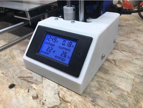 anet a8 voltímetro gabinete v1 Impressora 3d acessórios amperímetro wattmeter 3d print model - Mito3D