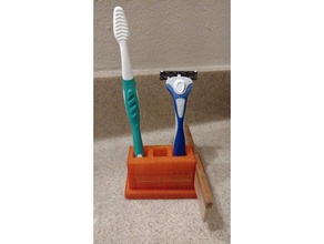 spazzolino e rasoio & pettine titolare bagno elettrico da denti 3d print model - Mito3D
