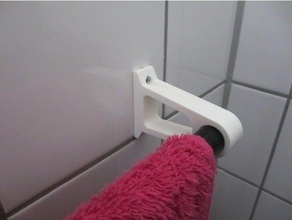 towel bar mounting - customizable bathroom household kitchen hanger holder 3d print model - Mito3D