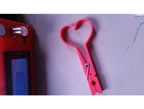 clothes peg heart tools clamp pin valentines day valentine 3d print model - Mito3D