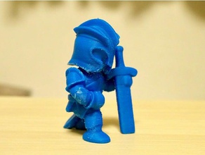 kneeling knight people 3d print model - Mito3D