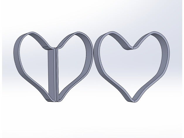 cookie cutter hearth pcb creation mould kitchen & dining coeur emporte piece 3D print model - Mito3D