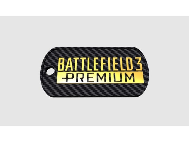 battlefield 3 premium-dogtag Spiele dogtag fan Spiel premium 3D print model - Mito3D