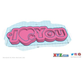özel - Sevgililer Günü seni seviyorum Anahtarlık singlecolor tasarım 3d baskı askı hart kalp aşk sleutelhanger etiket valentijn valentijnsdag valentine valentinesday hediyeleri xyzdotclub 3d print model - Mito3D
