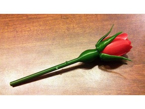 stieg Dampf Dornen - verfeinert festen remix Dekor valentine ' s Tag Blume red rose 3d print model - Mito3D