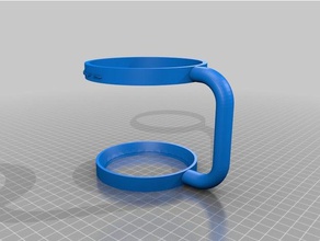 yeti oval handle text 3d printing 3d print model - Mito3D