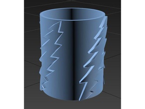 lightning bolt cup yahtzee games 3d print model - Mito3D