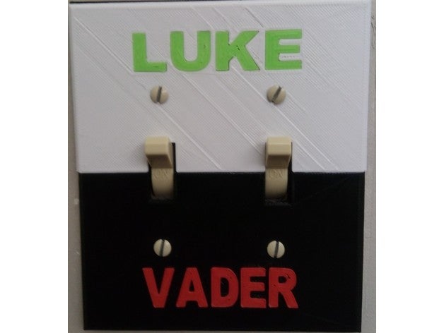 star wars switch cover plate episode 3 double clone replacement parts dual extruder starwars 3D print model - Mito3D