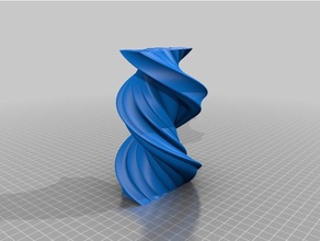 parametric twisted word 3d printing 3d print model - Mito3D