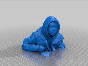 vincent d buste hoodie 3dscan 3d printing delhougne diablovin 3d print model - Mito3D