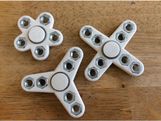 très personnalisable fidget spinner jouets mécaniques pièce de personnalisables jouet openscad 3D print model - Mito3D