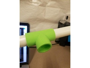 3 4in pvc tee 1in od replacement parts 3d print model - Mito3D