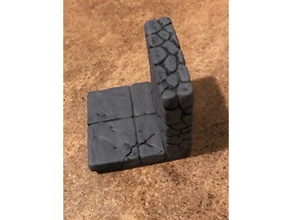 dungeon wall floor 2x2 games terrain tile miniatures dungeons dragons dnd tiles dwarven forge openforge pathfinder rpg rpgs aid game tabletop stone 3d print model - Mito3D