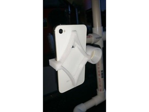 iphone 4 4s 5 5s se 3 inch pvc pipe holder diy camera mount halfinchpvcfittings stand 3d print model - Mito3D