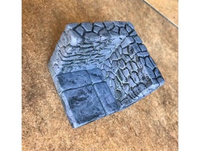 dungeon corner 2x2 games miniatures tiles openforge pathfinder aid rpg dnd dungeons dragons dwarven forge game stone rpgs tabletop terrain tile 3d print model - Mito3D