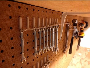 pegboard un système d'accroche de l'organisation garage organisation clip crochet outils workbench 3d print model - Mito3D