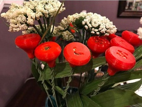 hershey ' s kiss-Anhänger Blumen behoben - Zubehör candy Blume Anhänger rose 3d print model - Mito3D