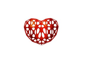 leaky heart jewelry 3d print model - Mito3D