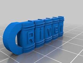 portachiavi fiume nera i su misura 3d print model - Mito3D