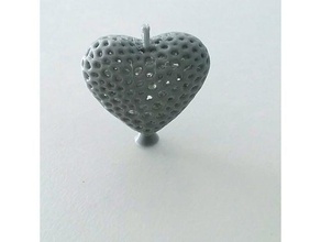 voronoi heart pendant accessories 3d print model - Mito3D