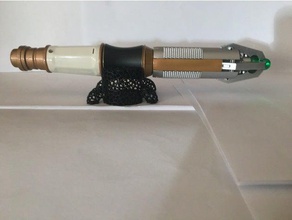 sonic screwdriver voronoi stand 12 doctor decor 12th display doctorwho 3d print model - Mito3D