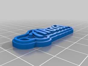 ahah Anahtarlık özelleştirilmiş 3d print model - Mito3D