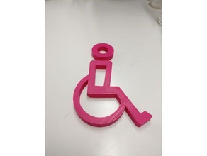 bagno per disabili segno La stampa 3d simbolo servizi igienici 3d print model - Mito3D