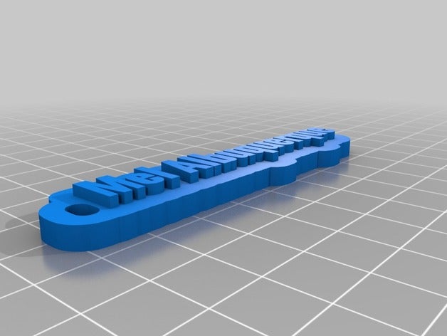 il mio personalizzato multiline tag portachiavi - mel i su misura 3D print model - Mito3D