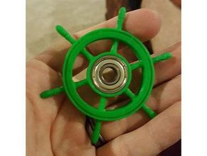 captain's wheel spinner mechanical toys 3d print model - Mito3D