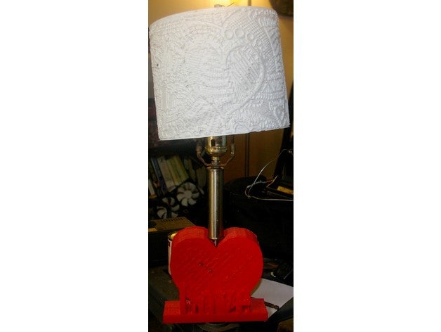 valentine lamp decor 3D print model - Mito3D