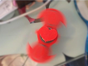 coração giratório tampas de fecho brinquedos & games 3d print model - Mito3D