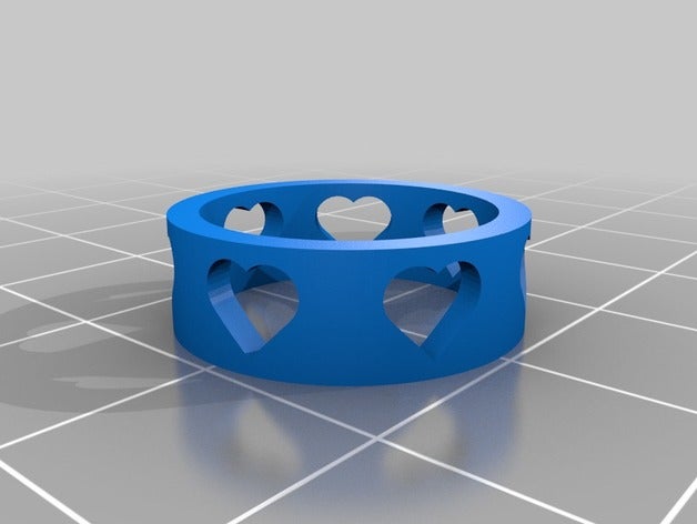 coeur bague de 4,75 les anneaux personnalisé 3D print model - Mito3D