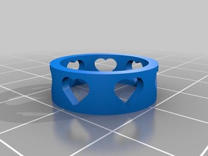 my customized heart ring 45 rings 3d print model - Mito3D