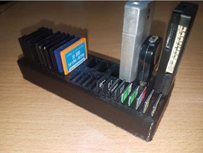 başka bir usb mikro sd kart sahibi organizasyon micro tutucu stick 3d print model - Mito3D
