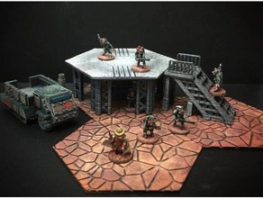 hexagonal platform 15mm scale toys & games boardgame boardgames discord fantasy future game gaming gruntz miniature miniatures roleplaying rpg scatter terrain science fiction scifi tabletop wargame wargames wargaming warhammer warhammer40k 40k wayfarer tactics 3d print model - Mito3D