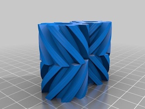 mon personnalisée entièrement twisted gears paramétrique les mathématiques de l'art personnalisé 3d print model - Mito3D