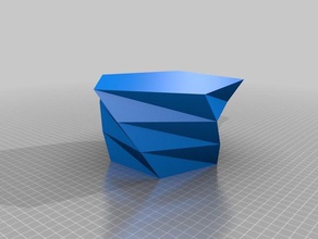 brio twisted poligono vaso i contenitori su misura 3d print model - Mito3D