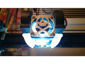 e3d fan mount 40mm 2x5015 light 3d printer parts 3d print model - Mito3D