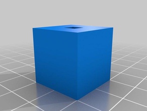 test cube 20mm 5mm center cutout square 3d printing tests 3d print model - Mito3D