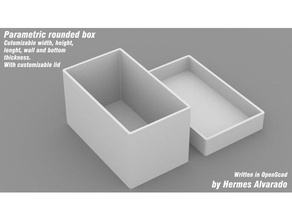parametric rounded box containers container customizable design openscad 3d print model - Mito3D