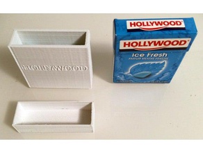 chewing-gum box - boite de les conteneurs la boîte mâcher gomme hollywood 3d print model - Mito3D