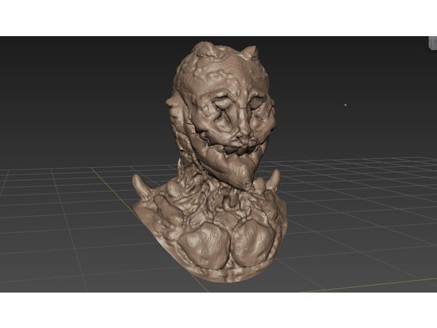 clown monstre buste les créatures le complexe d'horreur killer zombie 3D print model - Mito3D