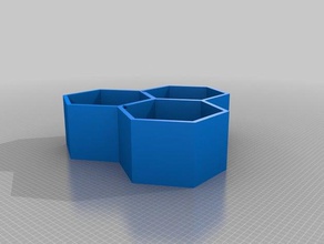 hex étagère décor drew s davis hexagonal 3d print model - Mito3D
