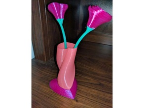 heart vase support art 3d print model - Mito3D
