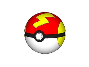fast ball magnetic clasp toys & games nintendo poke pokeball pokemon 3d print model - Mito3D