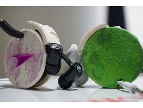 windup earphone holder gadgets charger organizer 3d print model - Mito3D