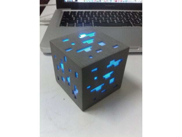minecraft del mineral de la luz noche electrónica 3D print model - Mito3D