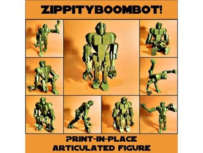 print-in-place articulated figure zippityboombot model robots 3d print model - Mito3D