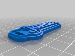 key chain - james keychains customized 3d print model - Mito3D